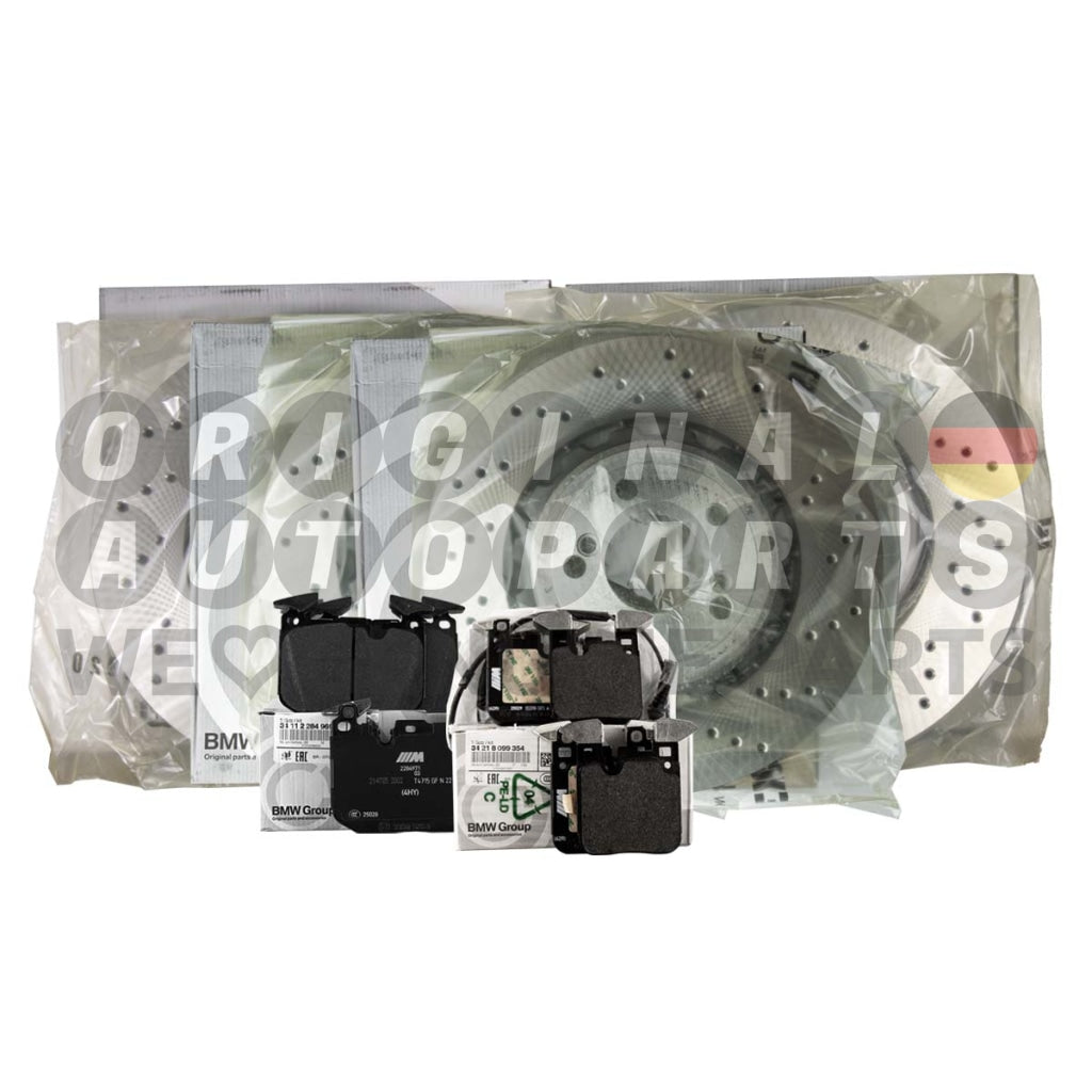 Genuine BMW Brake Disc Rotors + Brake Pads + Sensors front and rear M2 M3 M4 F87 F80 F82 F83 34112284809 34112284810 34212284811 34212284812 34112284969 34218099354