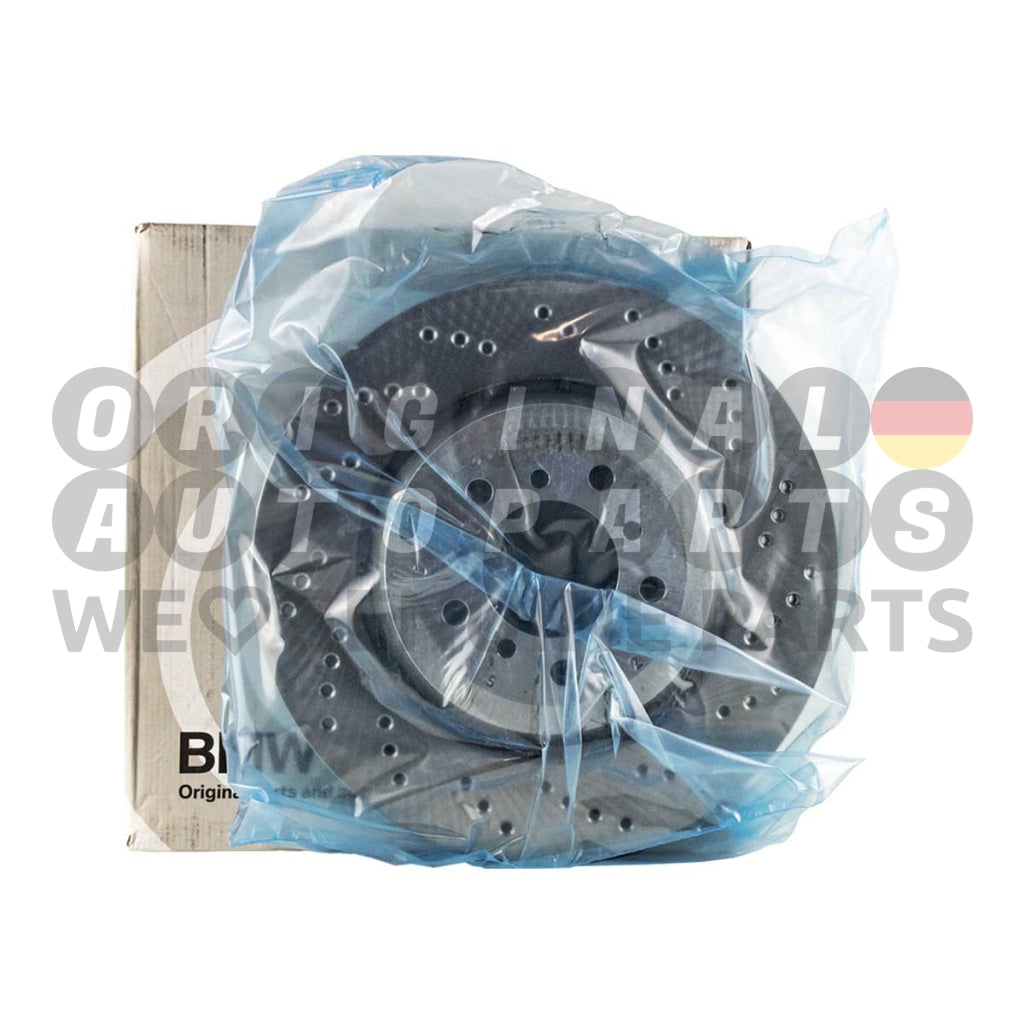 Genuine BMW BRAKE DISC ROTOR front right 345x28mm M3 E46 CSL 34112282446