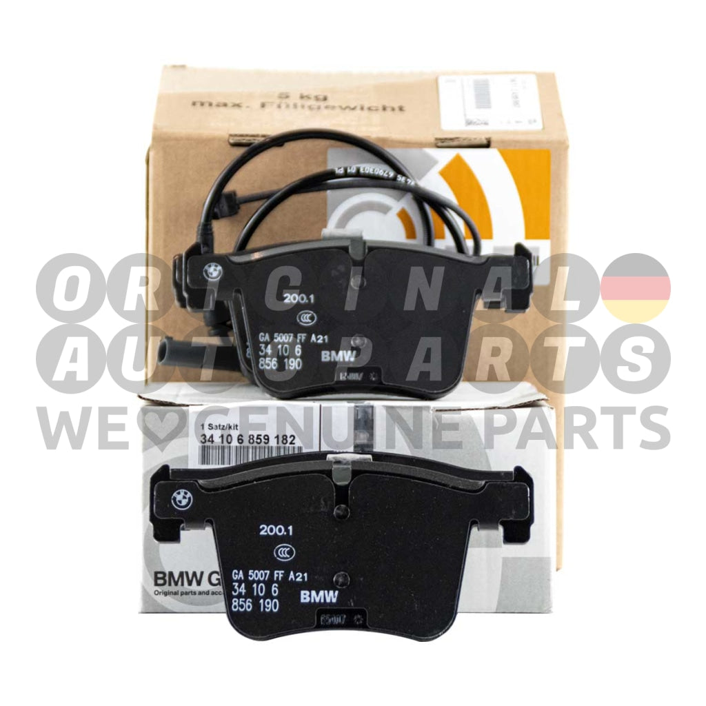 Genuine BMW Brake Pads Set + Sensor front left+right X3 F25 X4 F26 34112456867
