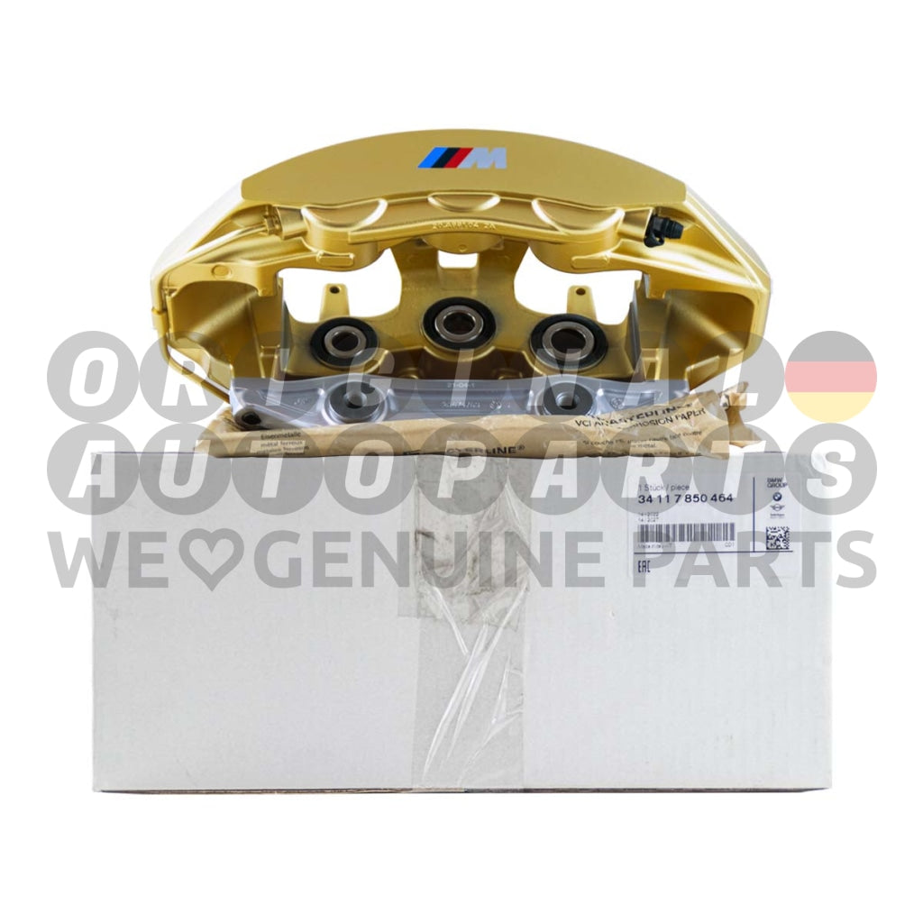 Genuine BMW M Performance Brake Caliper 6-pot front right gold M2 F87 M3 F80 M4 F82 F83 34117850464